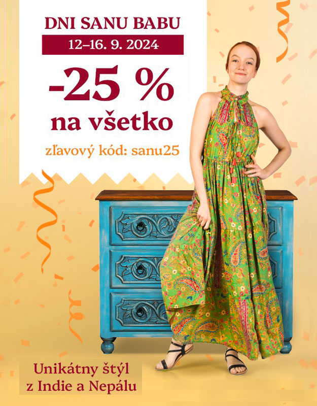 Dni SANU BABU ● ZĽAVY 25% na VŠETKO do 16. SEPTEMBRA