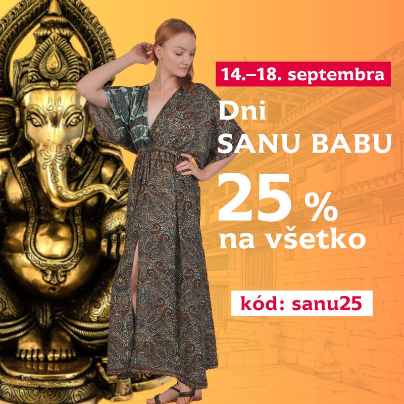 „DNI SANU BABU“ -25 % NA VŠETKO DO 18. SEPTEMBRA