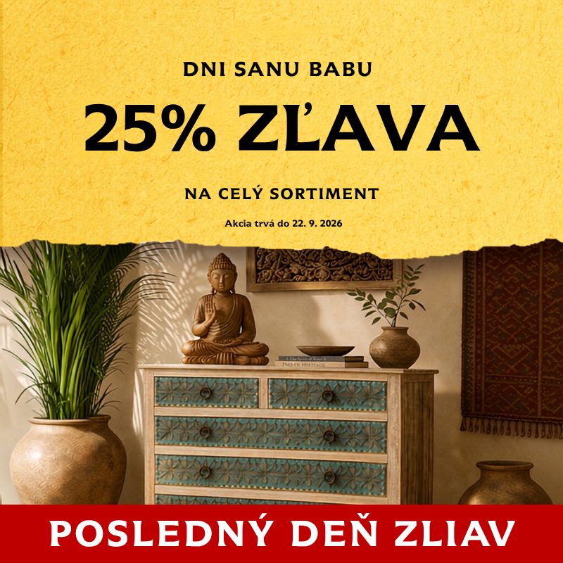 Dni SANU BABU 25 % zľava na všetko