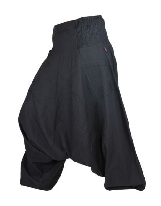 Čierne turecké nohavice s vreckom