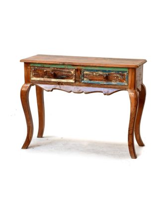 Odkladací stolík z antik teakového dreva, 100x40x75cm