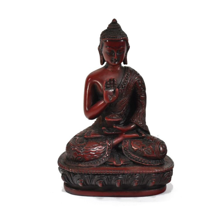 Soška Amóghasiddhi Budha, červený, 14cm