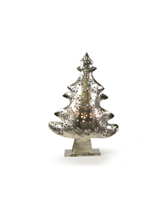 Vianočný stromček, kovový svietnik, ručné práce, 54x36x10cm
