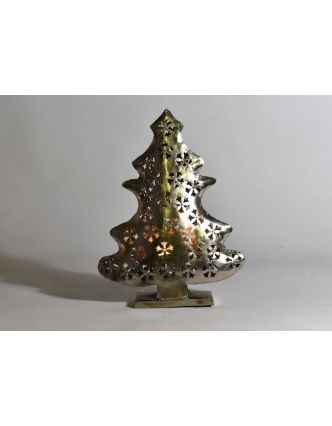 Vianočný stromček, kovový svietnik, ručné práce, 40x30x10cm