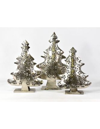 Vianočný stromček, kovový svietnik, ručné práce, 40x30x10cm
