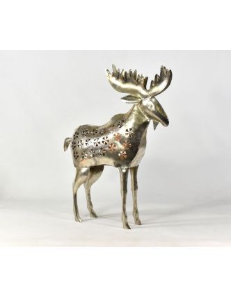 Žreb, kovový svietnik, ručné práce, prerezávané ornamenty, vyššie. 65cm