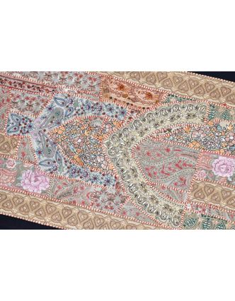 Unikátna patchworková tapiséria z Rajastanu, ručné práce, 80x45 cm