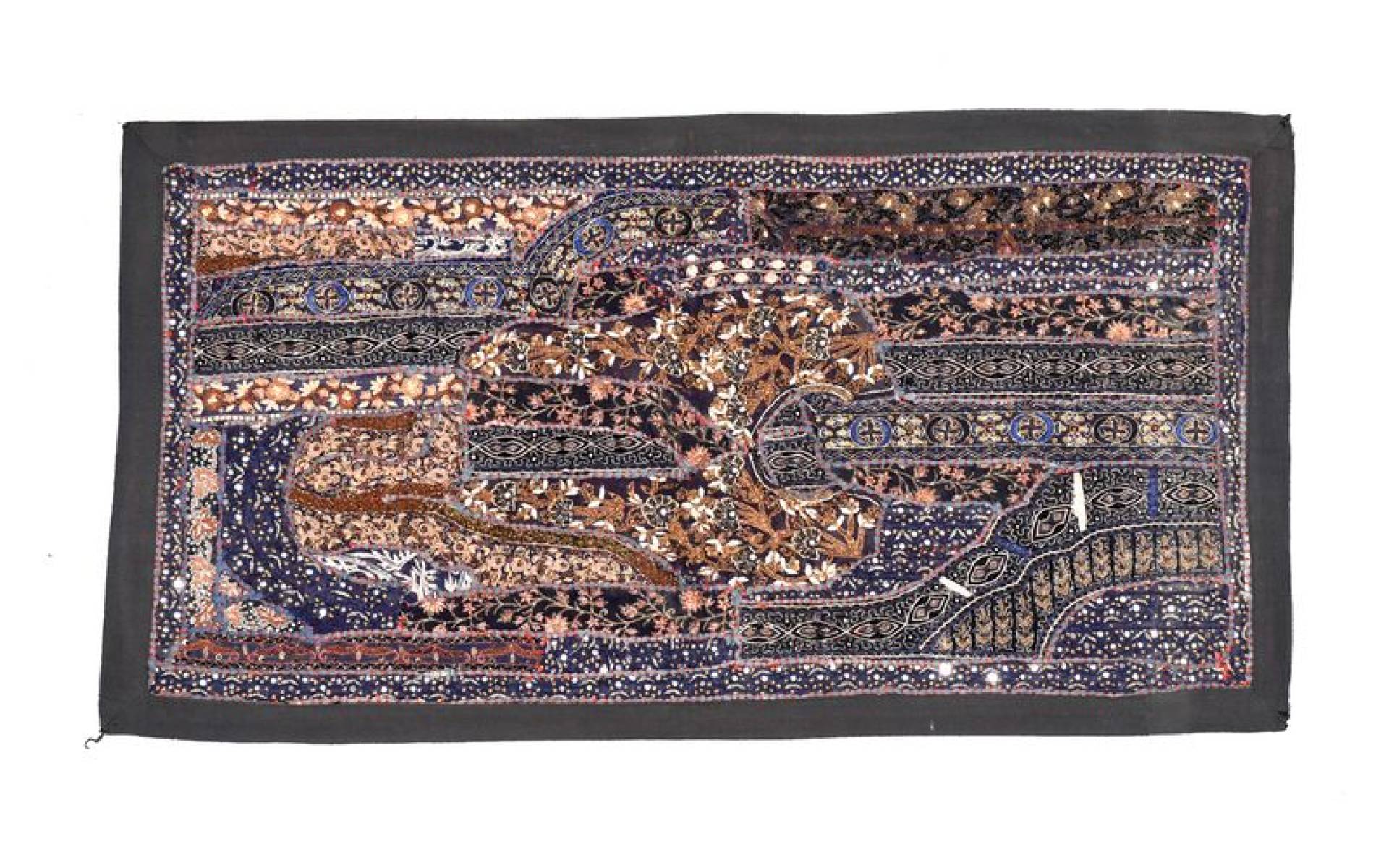 Patchworková tapiséria z Rajastanu, ručné práce, 80x45 cm
