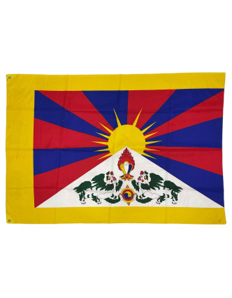 Vlajka Tibet, screen print, 2 očká na prichytenie, 125x85cm