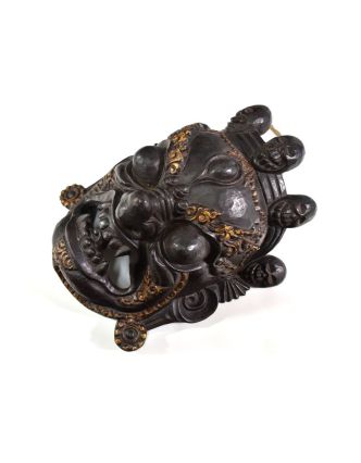 Bhairab, drevená maska, antik patina, ručné práce, 35cm