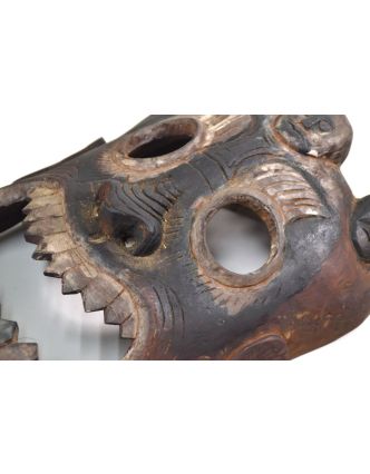 Drevená maska, Bhairab (Tribal art), ručne vyrezaná, 32cm