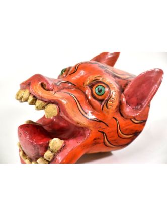 Drevená maska, tiger, ručne maľovaná, 18cm
