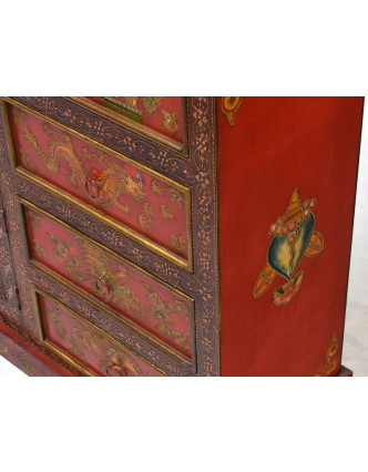 Komoda so zásuvkami v tibetskom štýle z mangového dreva, 122x26x92cm