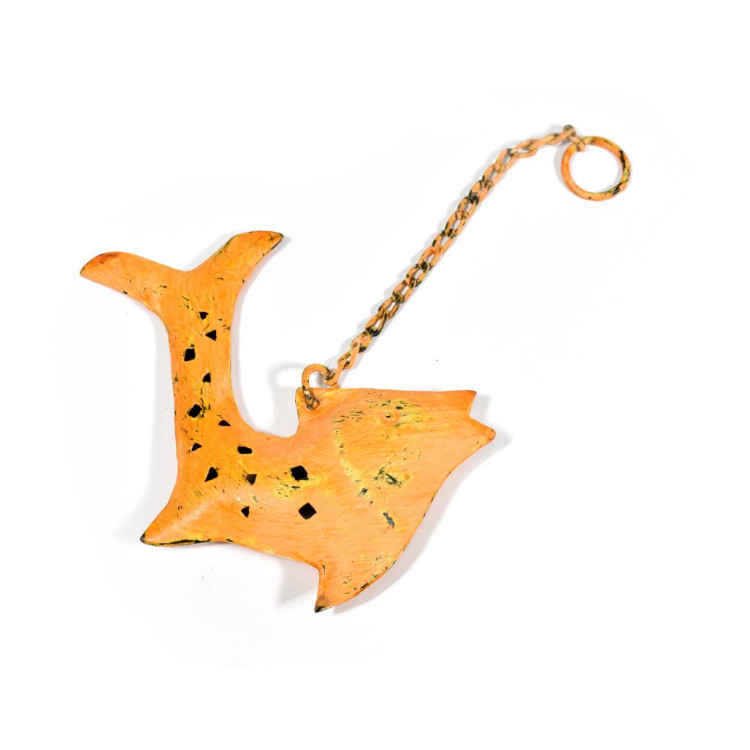 Závesná ozdoba, oranžová ryba, 13x2x14cm