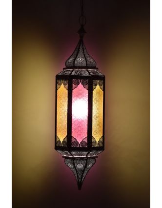 Arabská lampa, multifarebná, mosadz, ručné práce, cca 88x26cm