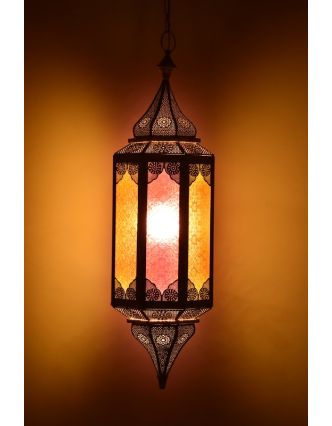 Arabská lampa, multifarebná, mosadz, ručné práce, cca 88x26cm