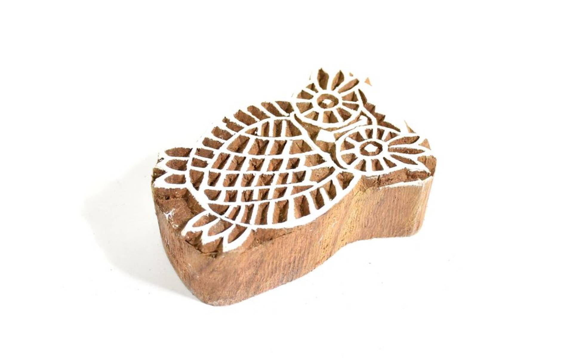 Sova - pečiatka vyrezávaná z dreva, ručné práce, 6x4cm