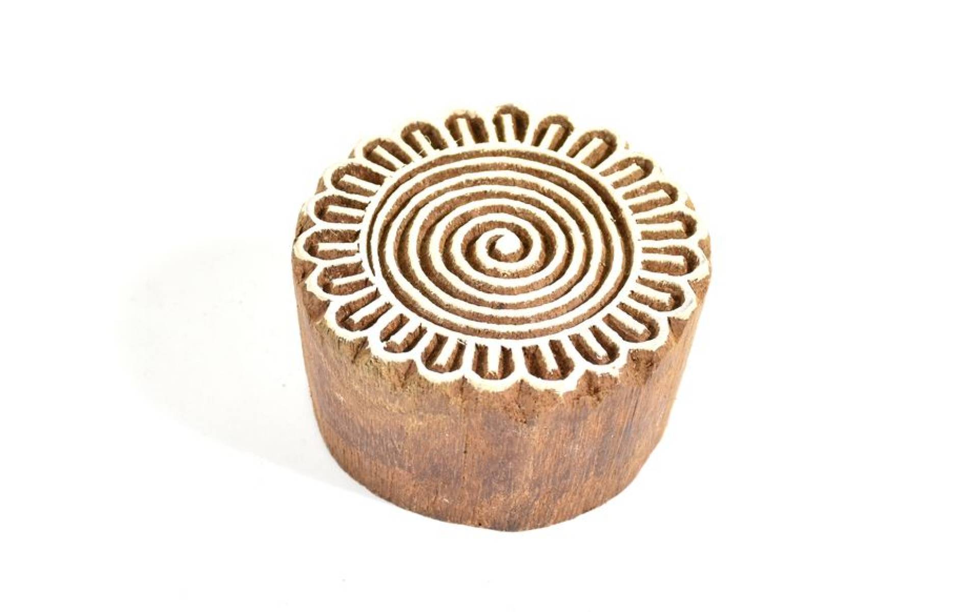 Mandala (2) - pečiatka vyrezávaná z dreva, ručné práce, 7x6cm
