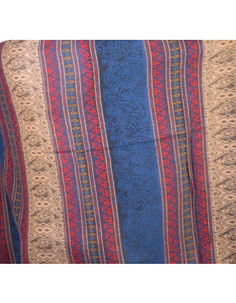 Veľký zimný šál so vzorom, tmavo modrá, 205x95cm