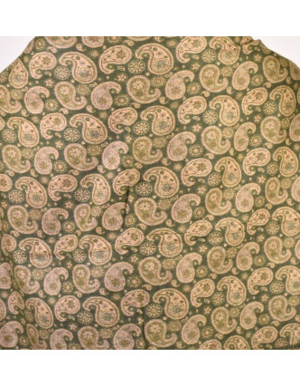 Veľký zimný šál so vzorom paisley, khaki, 205x95cm