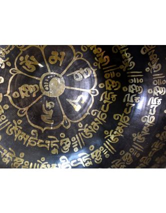 Tibetská misa, "GULP", gravírovaná s dizajnom, priemer 18cm