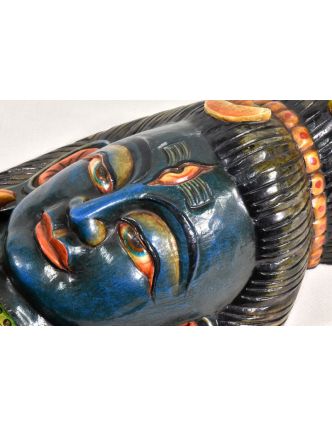 Drevená maska, Shiva, ručne maľovaná, 18x35cm
