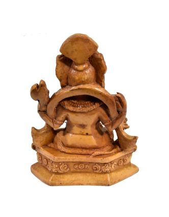 Ganesh sediaci, svetlo hnedý, živica, 11cm