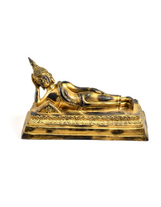 Narodeninový Buddha resinové 30cm - zlatá patina