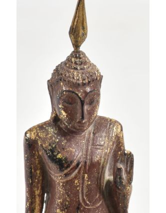 Narodeninový Budha teakový 8&#39;&#39; - hnedá patina