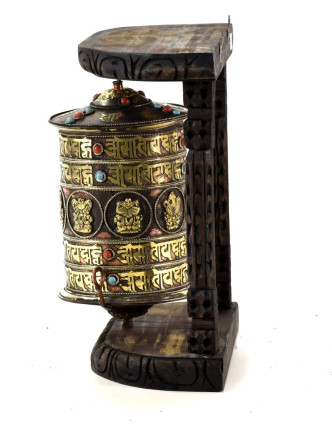 Modlitebný mlynček na stenu, Astamangal, čierny, 31x18x31cm