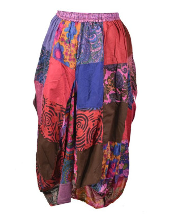 Balónová sukňa s potlačou, patchwork dizajn, Ruovi