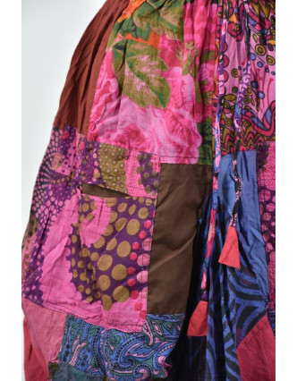 Balónová sukňa s potlačou, patchwork dizajn, Ruovi