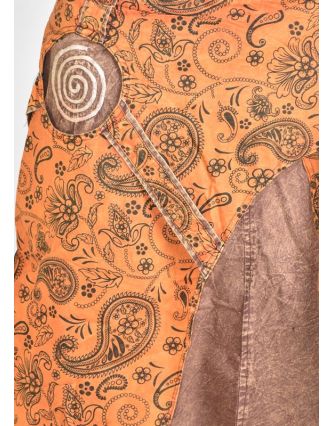 Unisex turecké nohavice s vreckami, stonewashed dizajn, Chakra print