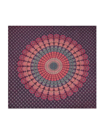 Prikrývka na posteľ, "Barmeri round", mandala, 202x230cm