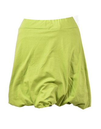 Krátka zelená balónová sukňa, Tree dizajn, kombinácia tlače a výšivky