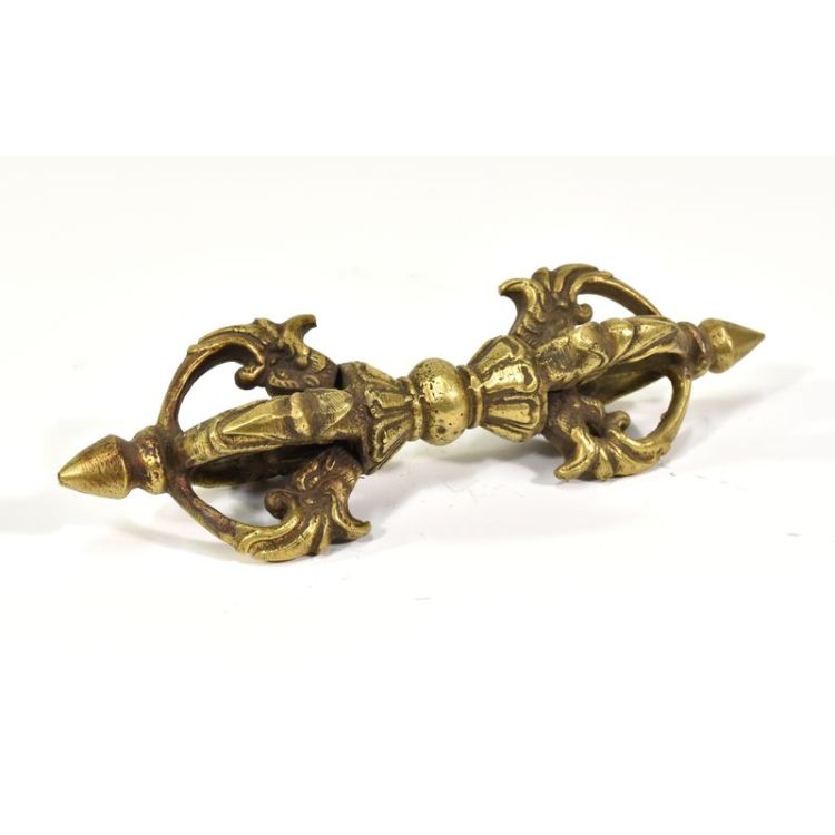 Dorje, rituálne žezlo, mosadz, 5 hrotov, 16cm