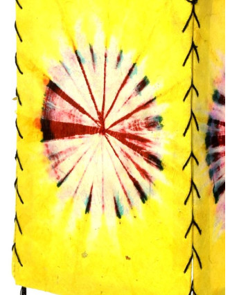 Tienidlo, žlté, štvorboké, batika kruh, farbený ryžový papier, 18x26cm