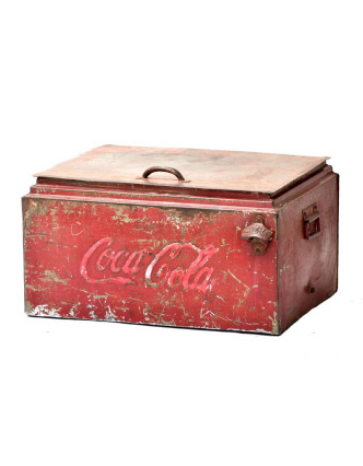 Plechová chladnička "Coca Cola", antik, 56x44x34cm