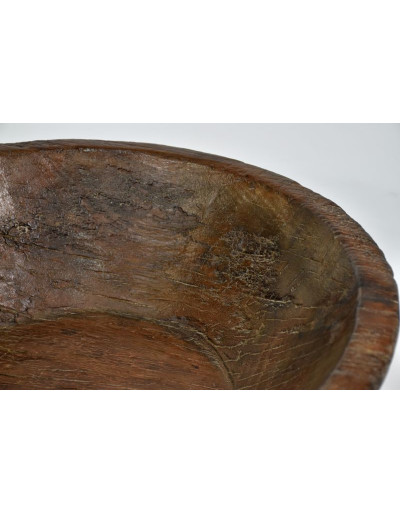 Drevená misa z teakového dreva, antik, 49x24x14cm