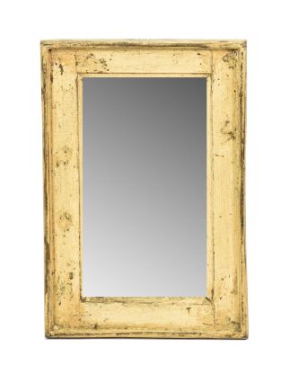 Zrkadlo v ráme, starý teak, 31x3x46cm