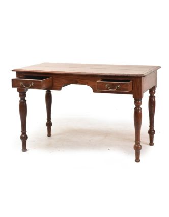 Písací stôl z teakového dreva, 121x67x76cm