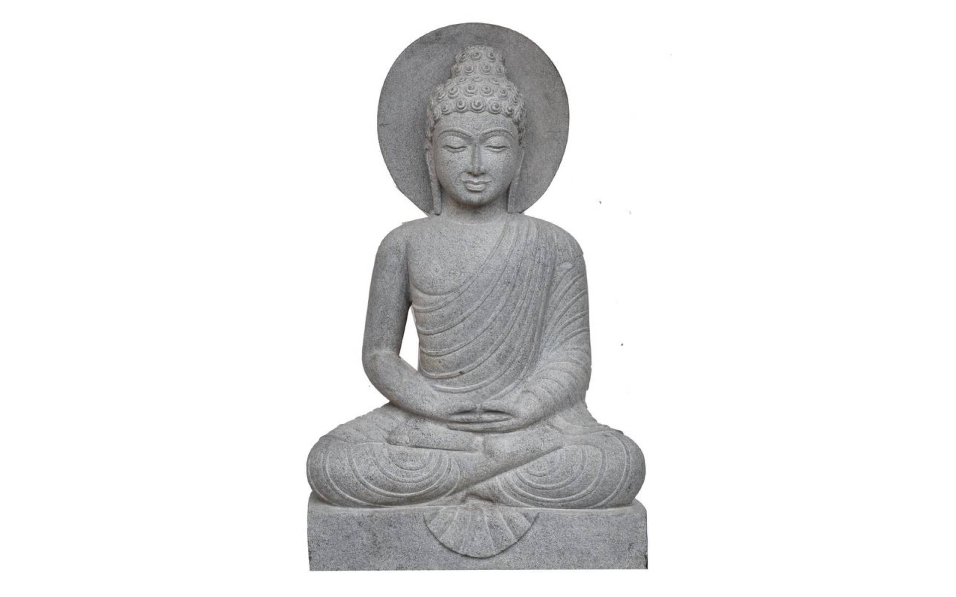 Kamenná socha, Budha Amitábha, podstavec, žula, 100cm