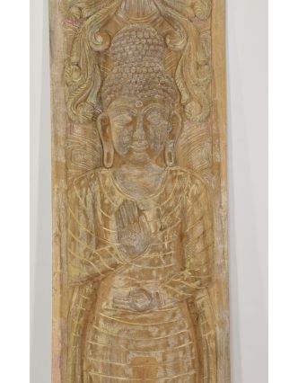 Vyrezávaný panel Budha, antik, 36x3x163cm