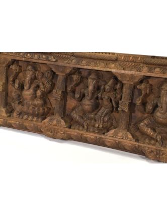 Vyrezávaný panel Ganesh, 153x36x7cm