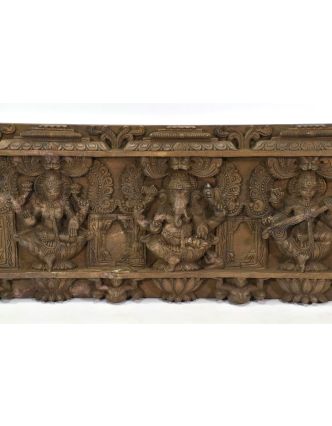 Vyrezávaný panel Ganesh, 91x29x4cm