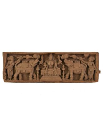 Vyrezávaný antik panel Laxmi, 63x20x5cm