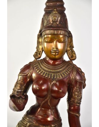 Mosadzná socha Parvati, 19x26x115cm