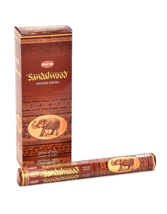 Indické vonné tyčinky Sandalwood, HEM, 23cm, 20ks