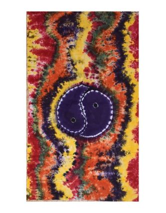 Prikrývka na posteľ, Jin-Jang, farebná batika, 220x130cm