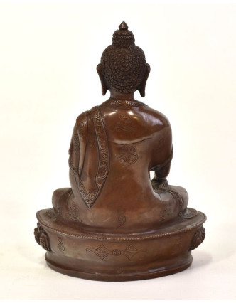 Budha Šákjamúni, kovová soška, 10x7x15cm